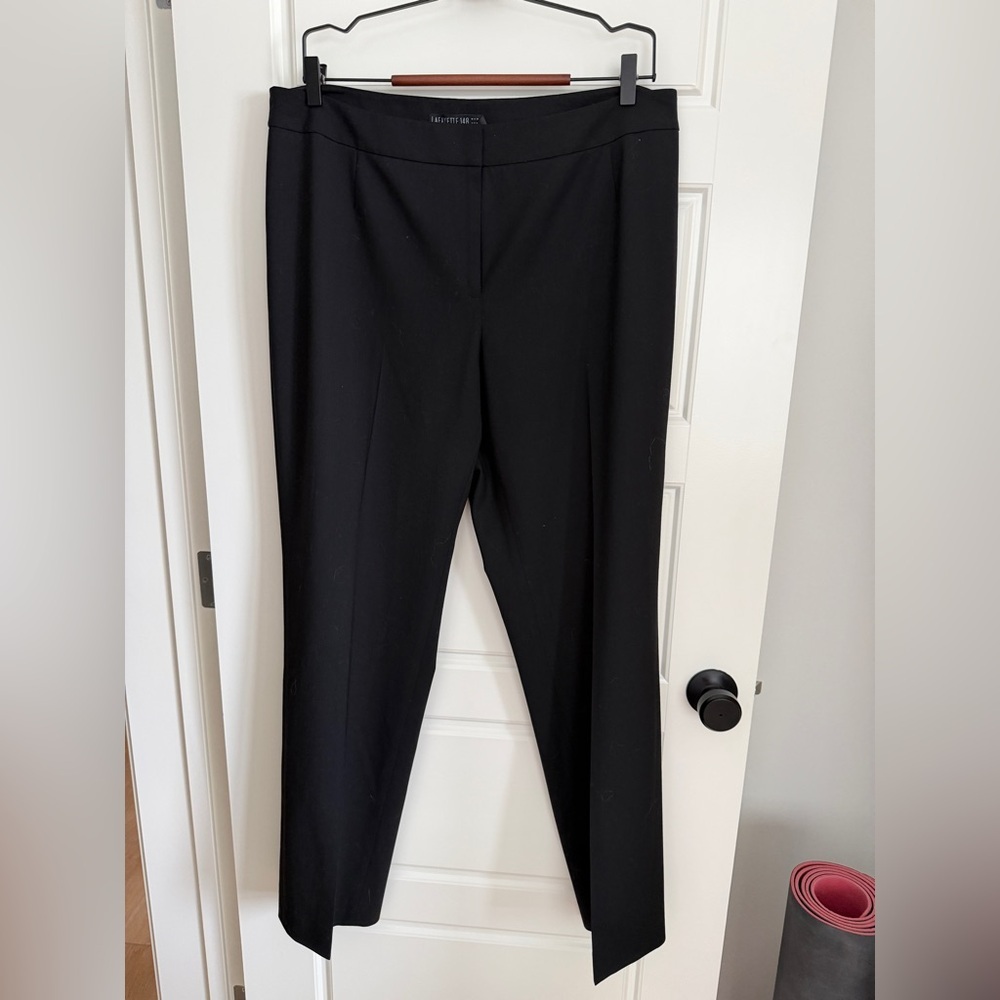 Lafayette 148 New York Black Straight Leg Pants